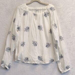 Sweet Salt Women's Cottage Floral Embroidered Long Sleeve Blouse Size 12‎